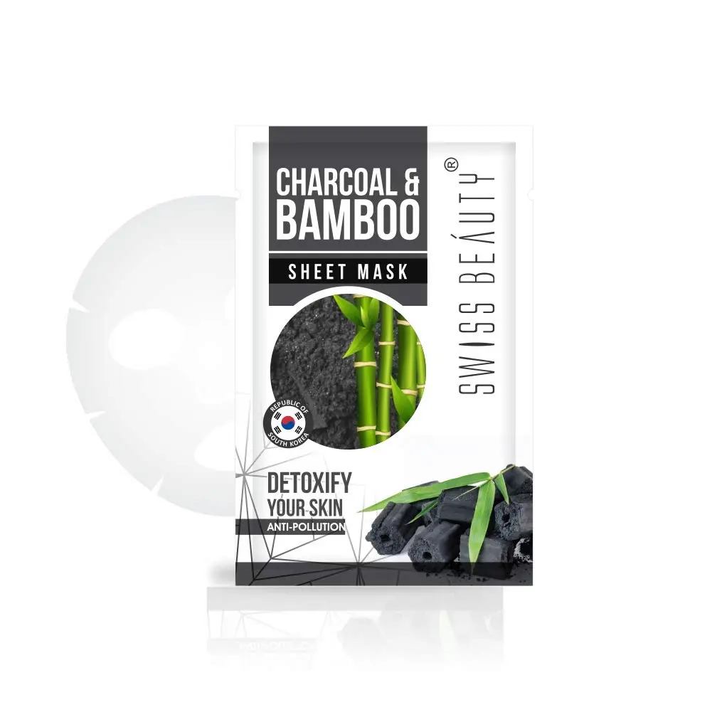 CHARCOAL & BAMBOO SHEET MASK DETOXIFY YOUR SKIN ANTI-POLLUTION