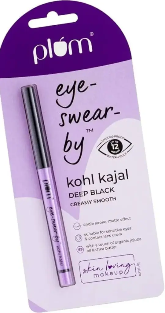 plum F3 INDIA eye-Swear-TM by SMUDGE-PROOF UP TO 12 NOURG WATER-PROOF kohl kajal