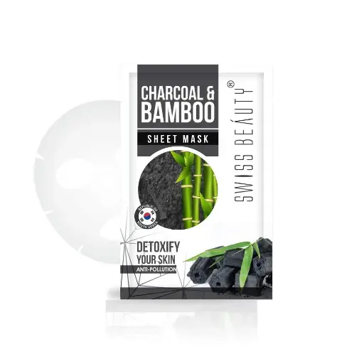 [66] CHARCOAL & BAMBOO SHEET MASK DETOXIFY YOUR SKIN ANTI-POLLUTION