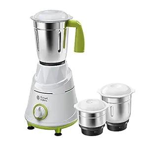 [612] Russell Hobbs VELLA550 Mixer Grinder 550W 3 Jars with 2 Year Warranty, White, Small