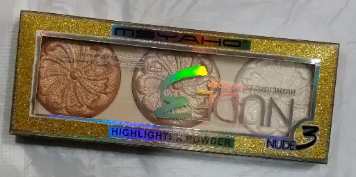 [132] NUDE HIGHLIGHTER POWDER 3 used wit ra, Shea & Vitam NOD MSYAHO