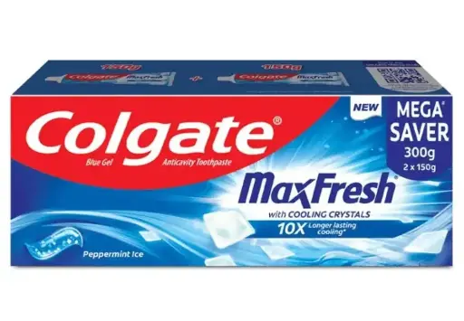 [157] Colgate thoothpaste  300g 2 x 150g MaxFresh with COOLING CRYSTALS