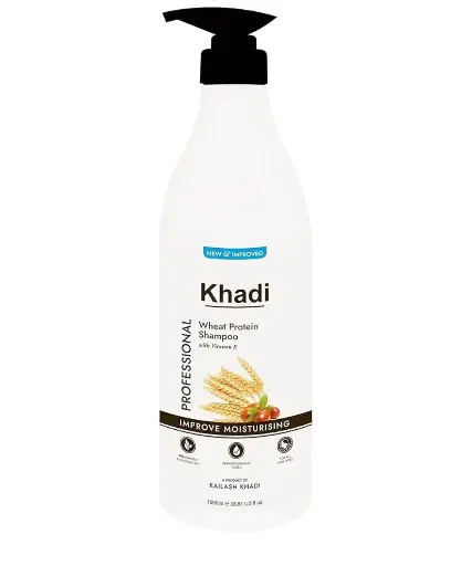 [01] Kailash Khadi Wheat Protein Shampoo for Improve Moisturising, 1000 ml