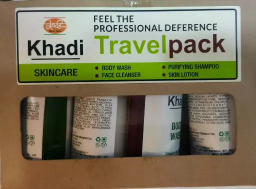 [165] Khadi Travel pack | Body wash, face cleanser, shampoo, skin lotion