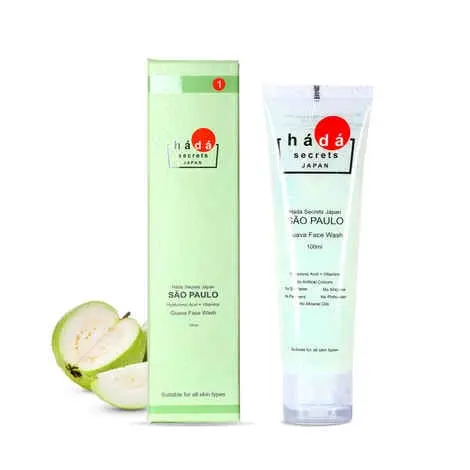 [175] hádá secrets JAPAN PAULO Hyaluronic Acid + Vitamins Guava Face Wash 100ml 