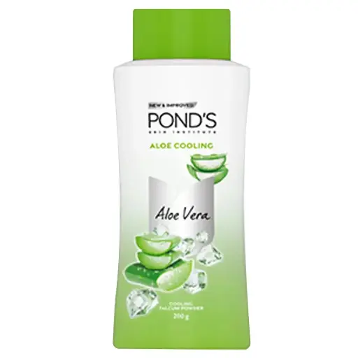 [407] POND'S  FORMULATED BY THE POND'S INSTITUT ALOE COOLING POND'S FORMI IT THE POND'S NETI ALOE COOLING cooling um powder RAL ALOE VERA 180 g cooling falcum powder NATURAL ALOE VERA 180 g cooling talcum