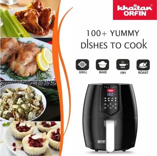 [444] Khaitan orfin air fryer  Capacity 6 ltr  Watt 1500  Model no KO 706