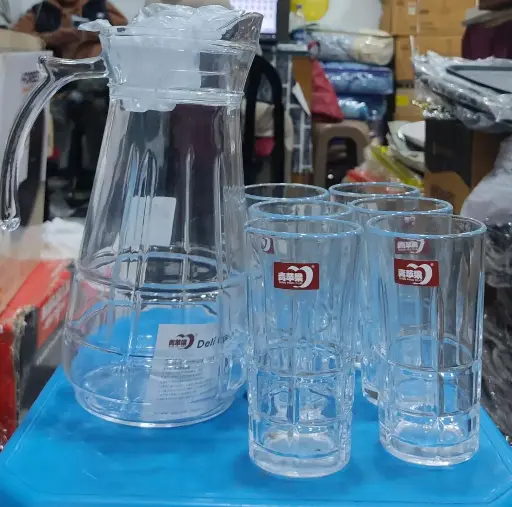 Lemon set 7 pices  1 jug+6glass