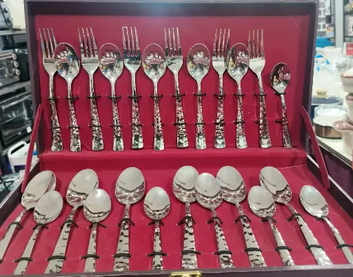 [624] Cutlery set Snajeev kapoor premium steelless steel with silver coated
