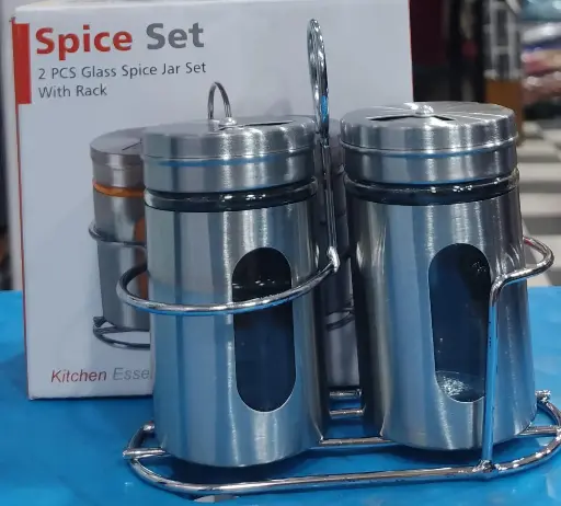 Spice set 2 set jar with rack