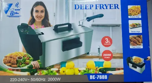 [627] Deep fryer. Born chef deep fryer. (3ltr) capacity 2000 watt power