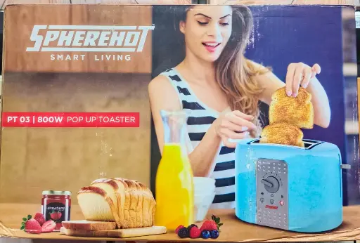[629] Toaster: spherhot popup toaster 800 watt