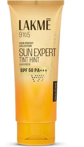 [924] LAKME 9 го5 SKIN PERFECT COLLECTION SUN EXPERT TINT HINT: SUNSCREEN SPF 50 PA+++ HOUSEOFLAKME