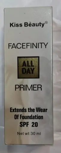 [948] Kiss Beauty® FACEFINITY 24K GOLDEN EDITION PRIMER ALL DAY PRIMER Extends the Wear Of Foundation SPF 20 Net wt:30 ml. Kiss