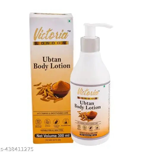 [951] Victoria LONDON Ubtan Body Lotion ANTI-TANNING & SMOOTHENING CARE SUITABLE FOR ALL SKIN TYPES Net Volume 300 ml