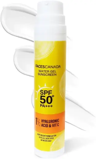 [42] Faces Canada water Gel Sunscreen,with hyaluronic acid and vitamin C for clear skin 50 gm