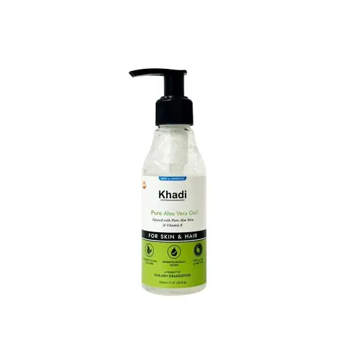 [1108] Khadi Pure Aloe Vera Gel Infused with Pun Aloe Vera & Vitamis E FOR SKIN & HAIR